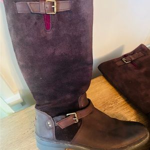 UGG Australia Thomsen Women Tall Riding Brown Suede Boot Waterproof Sz 9.5